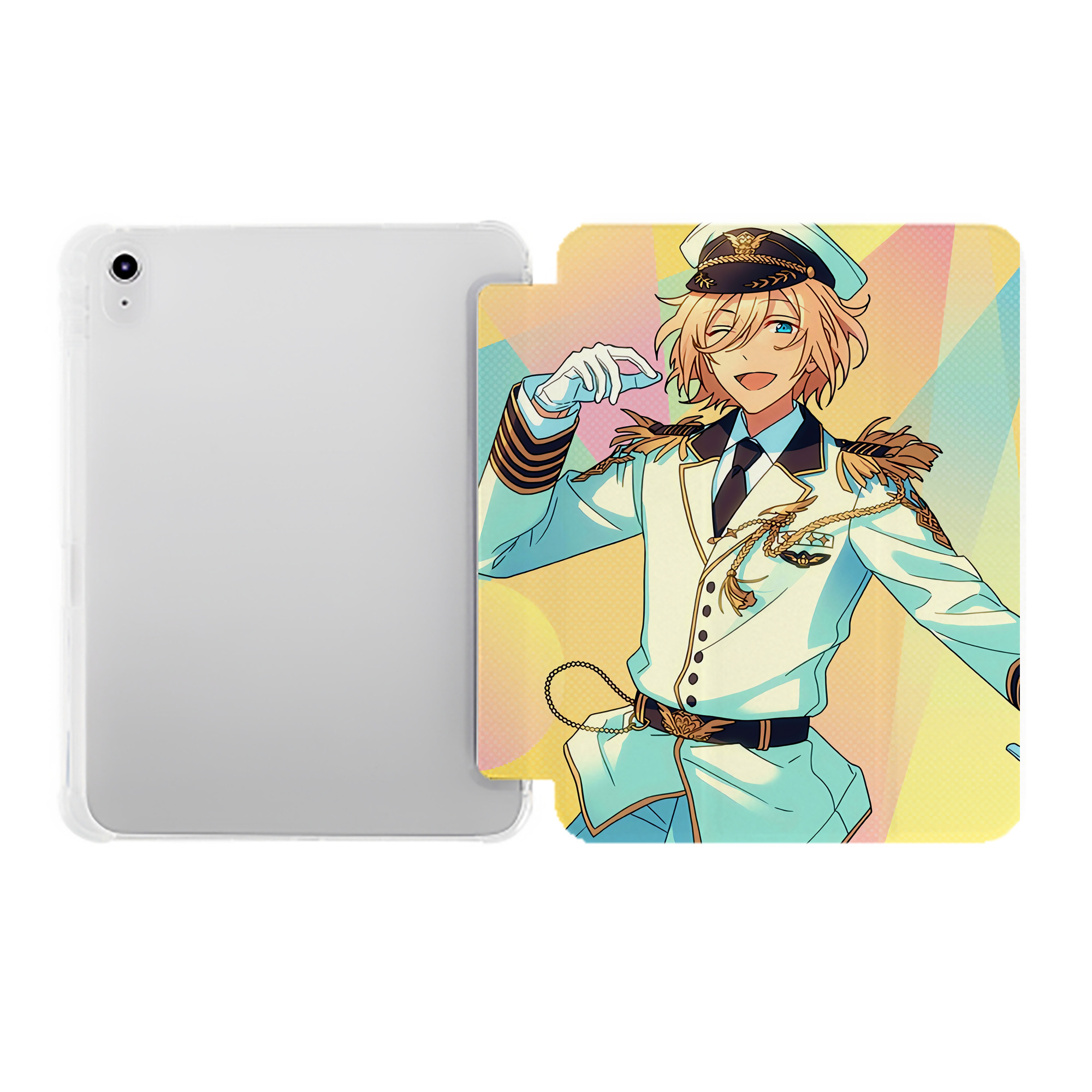 （画像用） あんさんぶるスターズ! Ensemble Stars IPad ケース ペン収納付き 三つ折りスタンド PUレザー×シリコン 対応機種9.5/10.5/10.9インチ